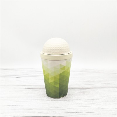 12 14 oz 400ml 2 layers in 1 reusable portable  bamboo fiber yogurt cereal to go cup with lid and spoon for breakfast snack